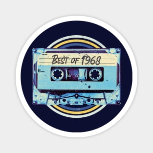 Retro Best of 1968 Mixtape Audio Cassette Tape // Funny Vintage 1968 Birthday Magnet